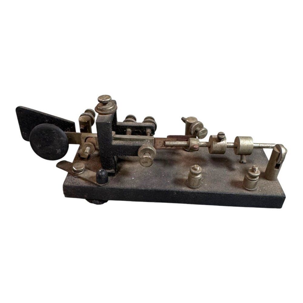 Vintage Morse Code Telegraph Key Signal Device Unknown Maker Antique Ham Radio